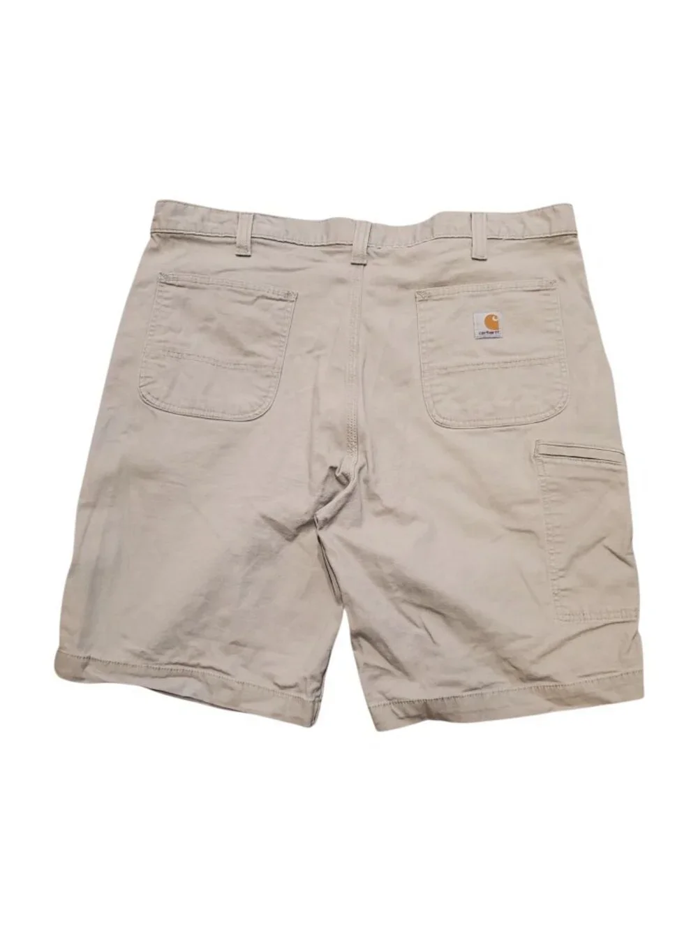 CARHARTT SZ 40 Men's Rugged Flex Relaxed Fit Canvas Work Shorts in Khaki